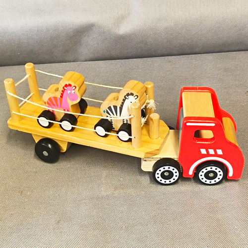 Asda wooden toy - red, truck