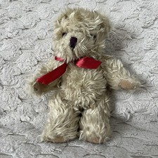  vintage Kenleys miniature fully jointed teddy bear with a red ribbon 