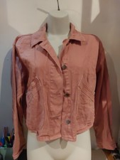 Topshop Petite.  Dusky Pink Denim Style Jacket.  Size 8-10