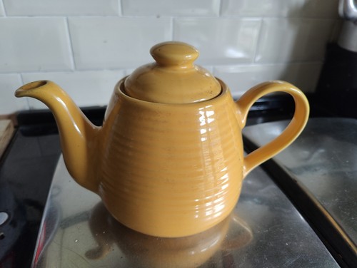 Vintage rayware teapot yellow - vintage,