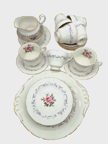 Paragon tea set - tea, rose'