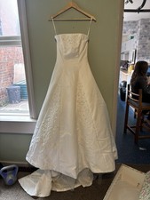 Y2K Jenny Packham Desire Silk Beaded Gown Light Ivory UK8-10 w/ Box