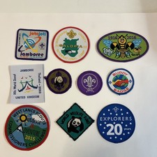 10 Mixed Scout badges see photo for details ideal for camp blanket or swops D125