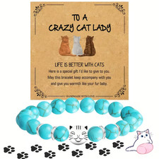 Cat 8mm Natural Stone Bracelet