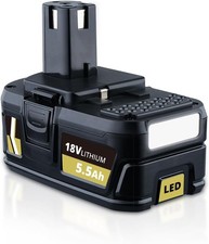 18V 5.5Ah P108 Replacement for Ryobi 18V Battery For RB18L50 RB18L40 RB18L25 RB1