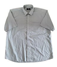 Rael Brook Men's Grey Short Sleeve Regular Fit Shirt Neck 18” Chest 46cm