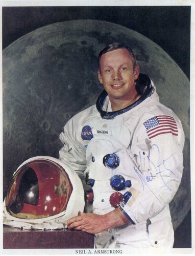 Neil armstrong signed photo - neil,