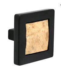 21 X Unusual Drawer Knobs Black + Walnut Wood. Kitchen Wardrobe Cupboard (used)