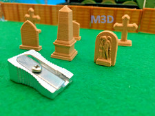 7 No Mixed Gravestones 00 GAUGE Model Railway Scenery Goth Halloween Decoration