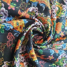 Dragon Tattoo Print Polyester