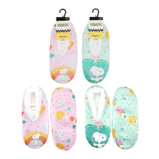 Snoopy Peanuts Gripped Slippers Soles Two Great Colours Ladies Licensed UK 4-8