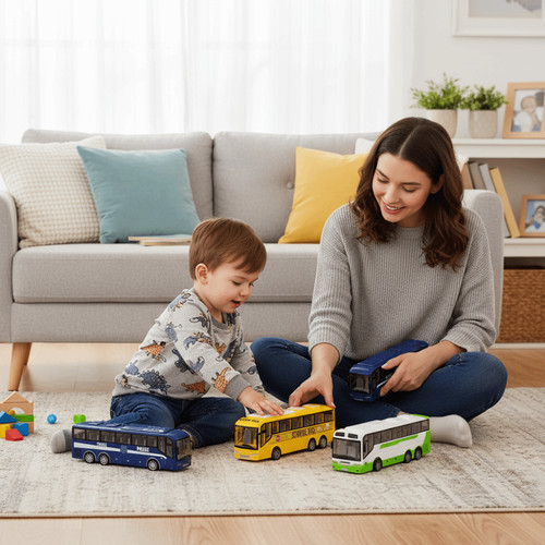 Yellow color school bus - bus, model