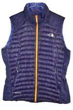The North Face Womans Blue Down Fill 800 Pro Gilet Vest Size L Warm Padded