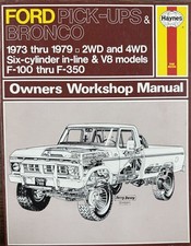 1973-1979 Ford Pickup Truck Bronco Haynes Repair Manual Shop Service Workshop