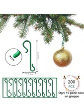 200Pcs Christmas Tree Hooks, S Shape Christmas Ball Hooks  Christmas Tree Hanger