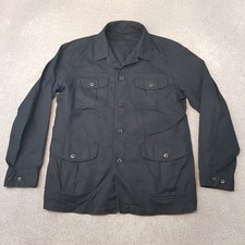 Uniqlo Mens Jacket Large Black Chore Utility Field Sack Workwear Military Army
