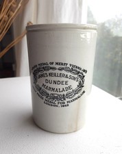 Antique James Keiller & Sons Dundee Marmalade Jar LARGE Ceramic 16.3cm high