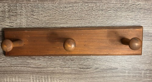 Vintage wood wall peg - vintage,