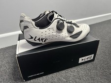 Lake CX238 SPD-SL Road Cycling Shoes White Size 9 UK  / 43  EU Boxed Excellent
