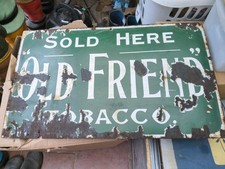Old Friend Tobacco Enamel Sign