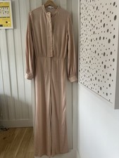 Reiss Jumpsuit Soft Satin Pleat Detail Regina Ballet Pink UK 4 PLEASE READ BELOW