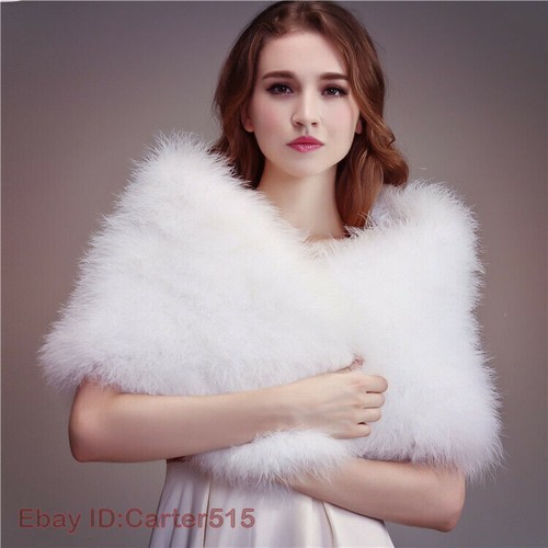 Real ostrich feather fur - ostrich, shawl