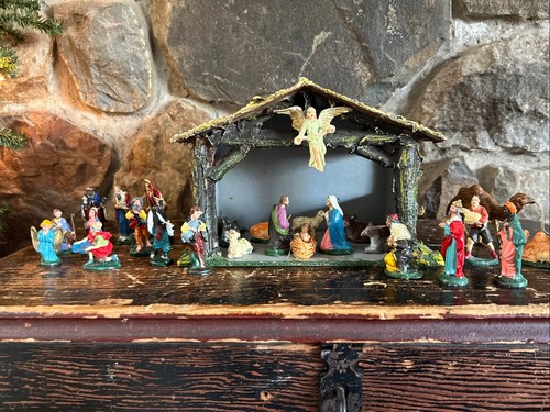Antique vintage nativity set - antique/vintage,