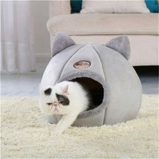 Large Cat Bed Pet Igloo Cave Small Wool Nest Igloo Winter House Bed Size L