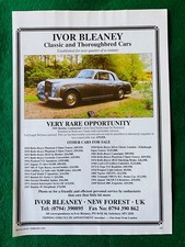 IVOR BLEANEY 1955 BENTLEY CONTINENTAL 2 DOOR PARKWA POSTER ADVERT A4 SIZE FILE G