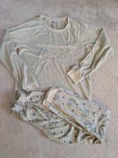 Ladies Girls Green Pinocchio Fleece Pyjama Set Size 4-6 2XS From Primark