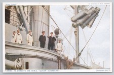 WWI 'Britain Prepared' Postcard Taking in Cordite H.M.S. Queen Elizabeth (R11)