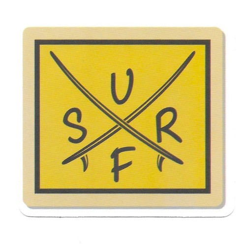 Surf vinyl sticker yellow - surf,