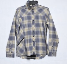 Kerris Not a Just A Barn Plaid Riding Women's Shirt Peppercorn Size M