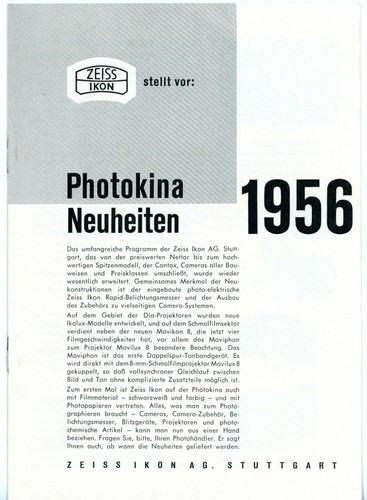 Zeiss ikon brochure photokina - zeiss,