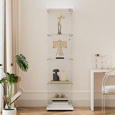 4-Shelf Glass Display Cabinet
