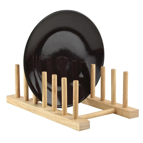 Bamboo wood dish drainer plate - bamboo,