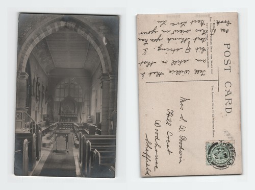 Vintage rppc postcard church - rppc,