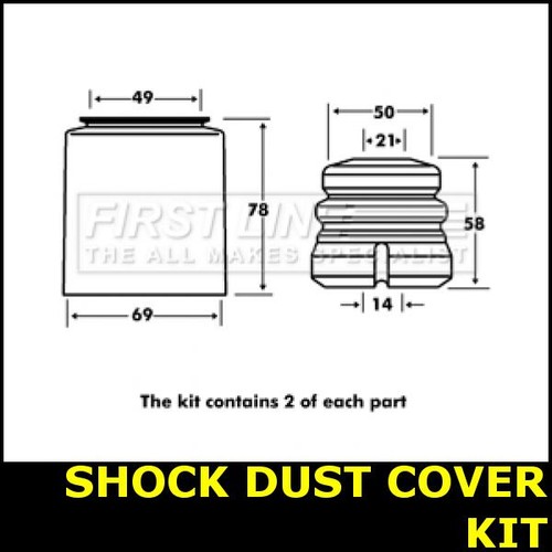 Shock absorber dust cover kit - dust,