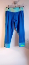 New Adidas Leggings By Stella McCartney. Size 8-10. Zip Feature. Blue / Green.