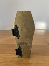 Vintage Metal Coffin Gothic Black Hinges Altar Occult Samhain Witch Pagan