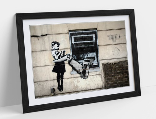 Banksy graffiti cash machine - banksy,