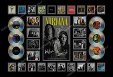 NIRVANA KURT SIGNED A4  COBAIN GROHL NOVOSELIC LIMITED EDITION ATOGRAPH PRINT
