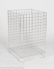 Square Silver Zinc Dump Basket