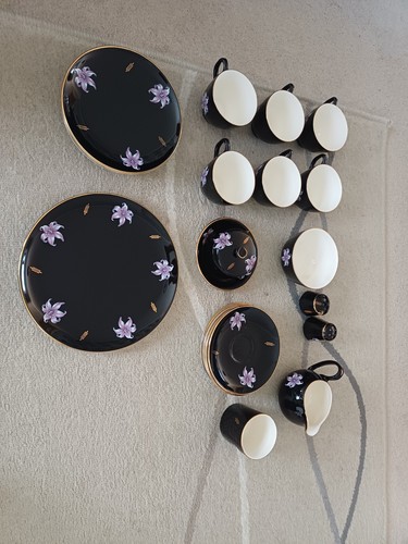 Palissy orchid tea set - orchid,