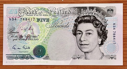 Bank england pounds - of, 1990