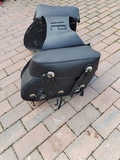 Leather Throw Over Panniers Saddle Bag for Motorcycle