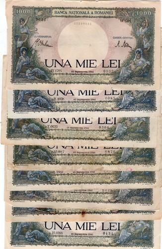 Romania lot 1000 lei - 8x,