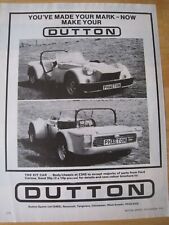 DUTTON YOU'VE MADE YOUR MARK NOW MAKE YOUR DUTTON KIT CAR 1978 ADVERT A4 FILE 13