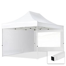 TOOLPORT 3x4.5m Pop Up Gazebo with sides & Panorama windows Marquee steel 30 mm 