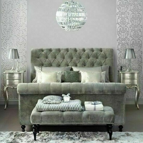 Wingback sleigh scroll bed - wingback,